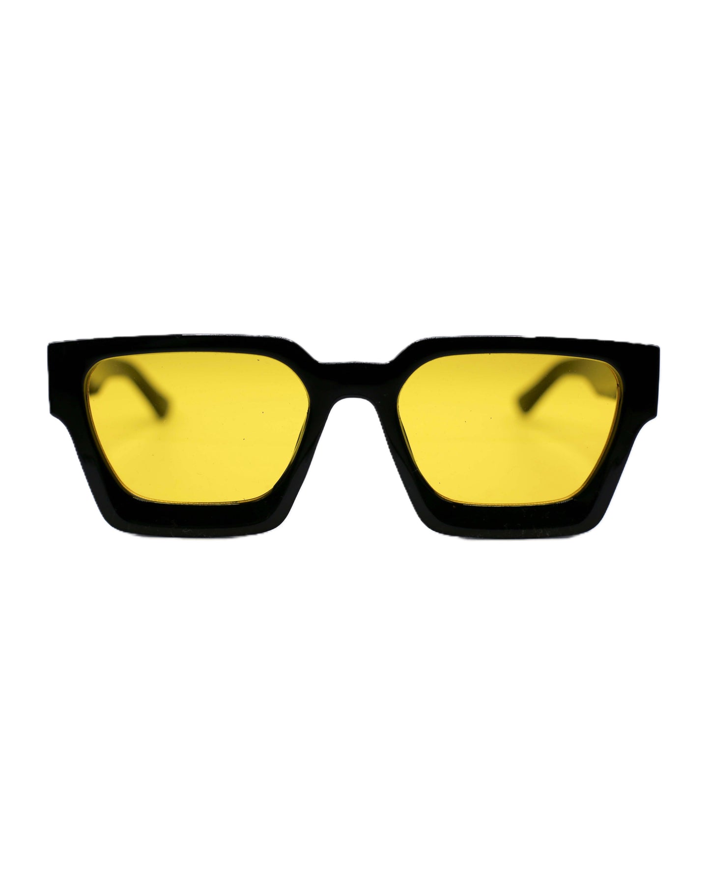 Black Designer Frames (Yellow Tint)